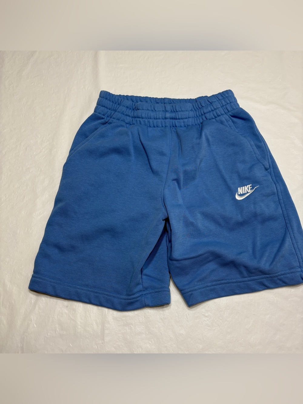 Nike Blue Terry Fleece Drawstring Sweat Shorts Youth Boys Large
